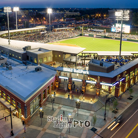 BB&T Ballpark lighting arrangement