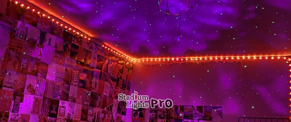 LED strip lights to create baddie aesthetic room