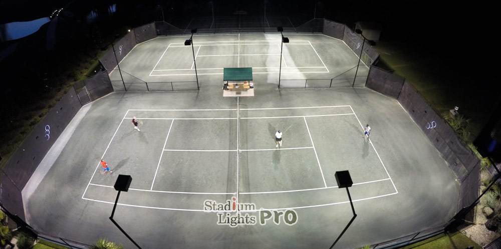 LED tennis court lights can save energy consumption