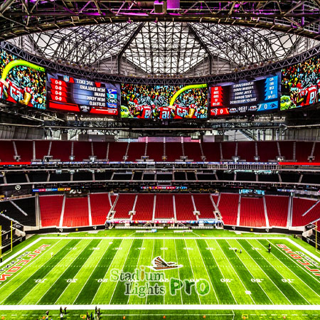 Mercedes-Benz Stadium lights