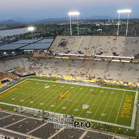 Sun Devil Stadium at night