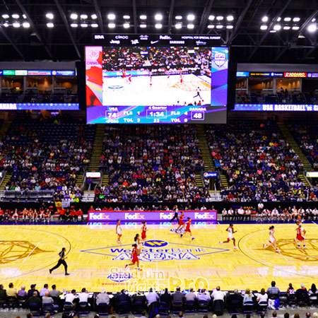 Webster Bank Arena light