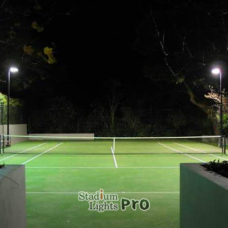 brightness level of a tennis court