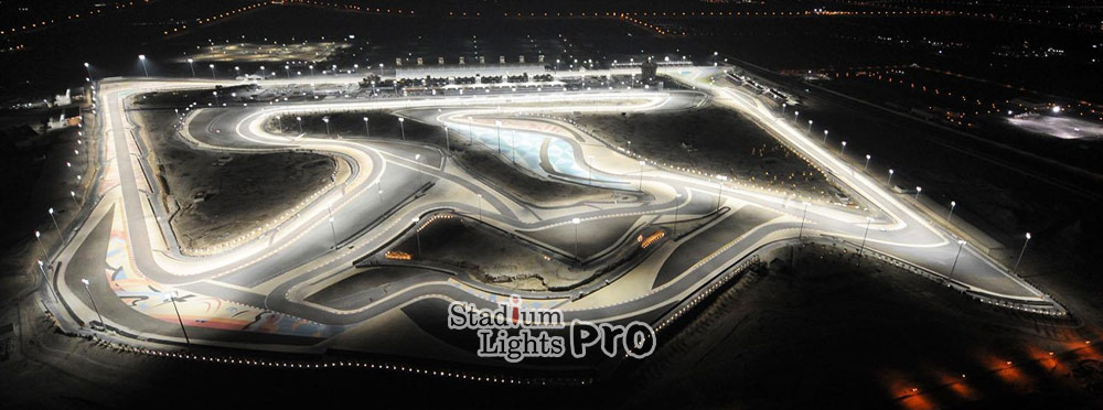 cost of race track lighting depends on track dimensions