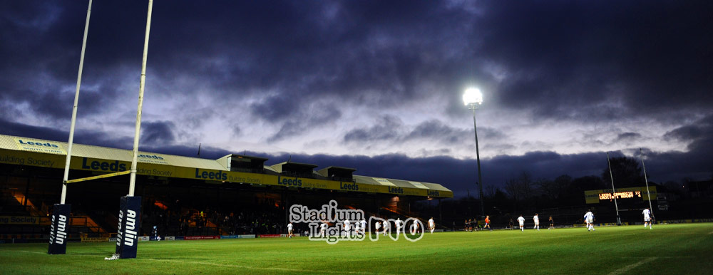 different lighting layouts for rugby pitch