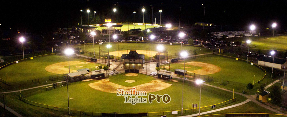 how many light poles do we need in baseball field