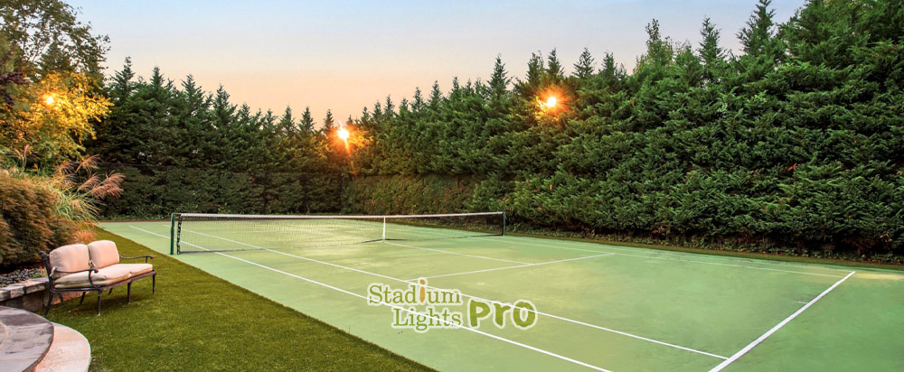 how many tennis court lights are needed