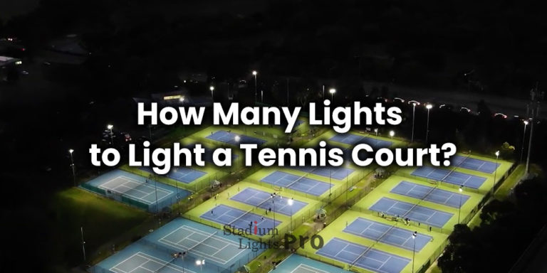 how many tennis court lights do we need
