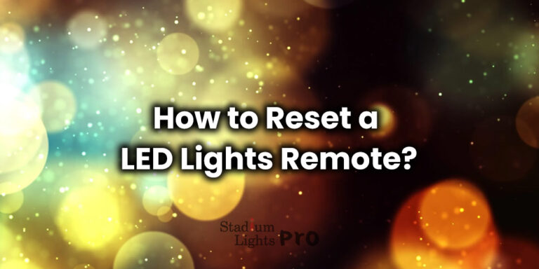 how to reset a LED light remote