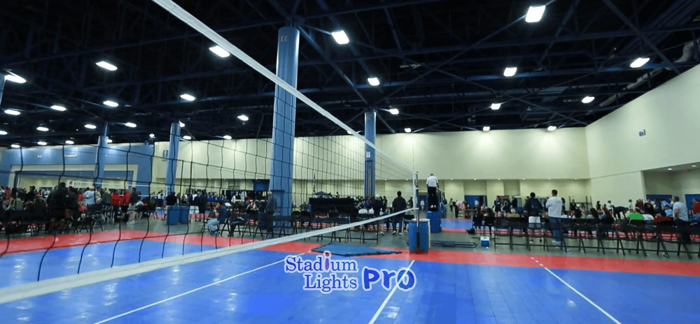 indoor volleyball court lighting layout