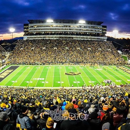 lighting arrangement of Kinnick Stadium