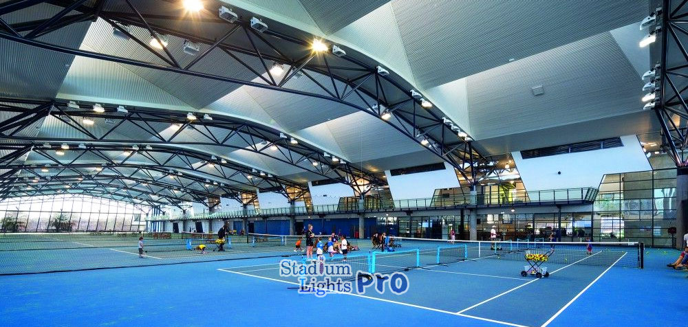 lux required to light the indoor tennis dome