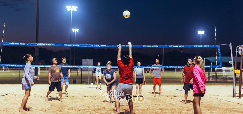 lux standard of beach volleyball court lights