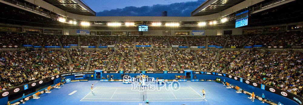 professional tennis court lighting wattage for competitions