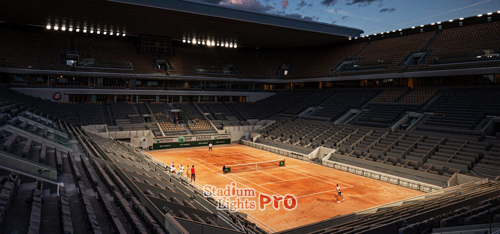 professional tennis stadium lighting with high brightness