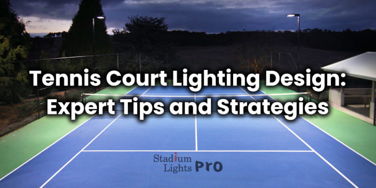 tennis court lighting design and layout