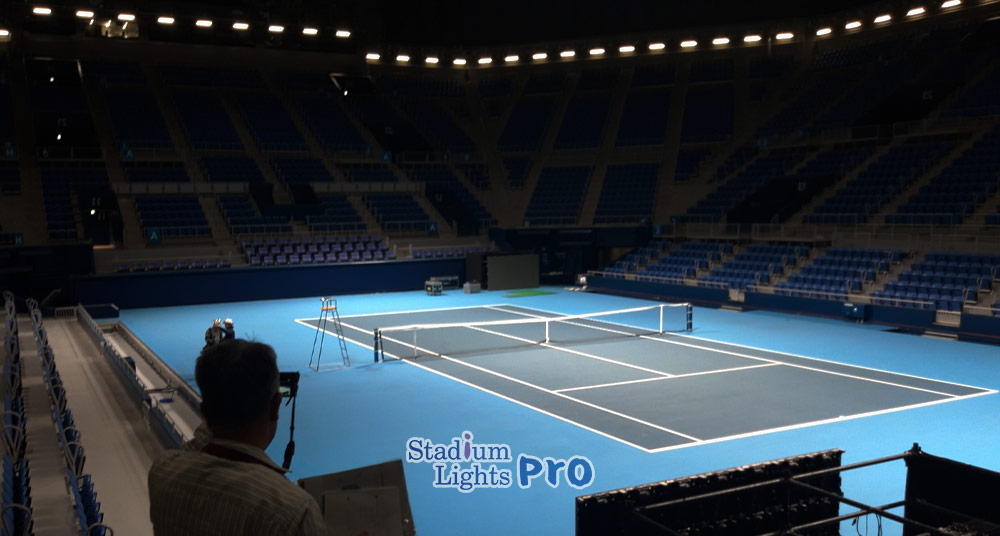 tennis court lighting good uniformity